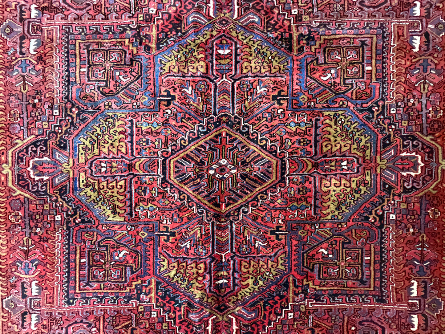 Hand-Knotted Persian Heriz Rug - 10’2”x12’11”