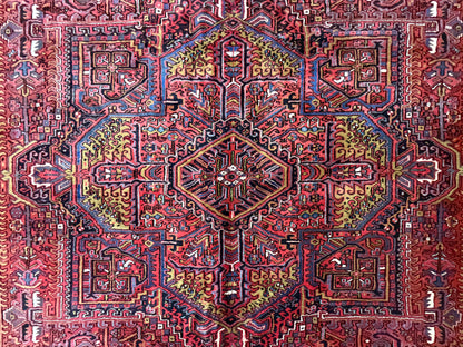 Hand-Knotted Persian Heriz Rug - 10’2”x12’11”