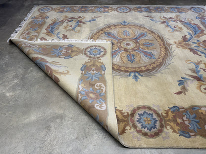 8’x9’10” Hand-Knotted Wool Aubusson Area Rug