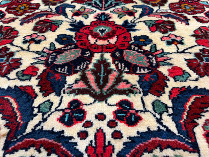 Hand-Knotted Persian Hamadan Rug - 5'2"x10'11"