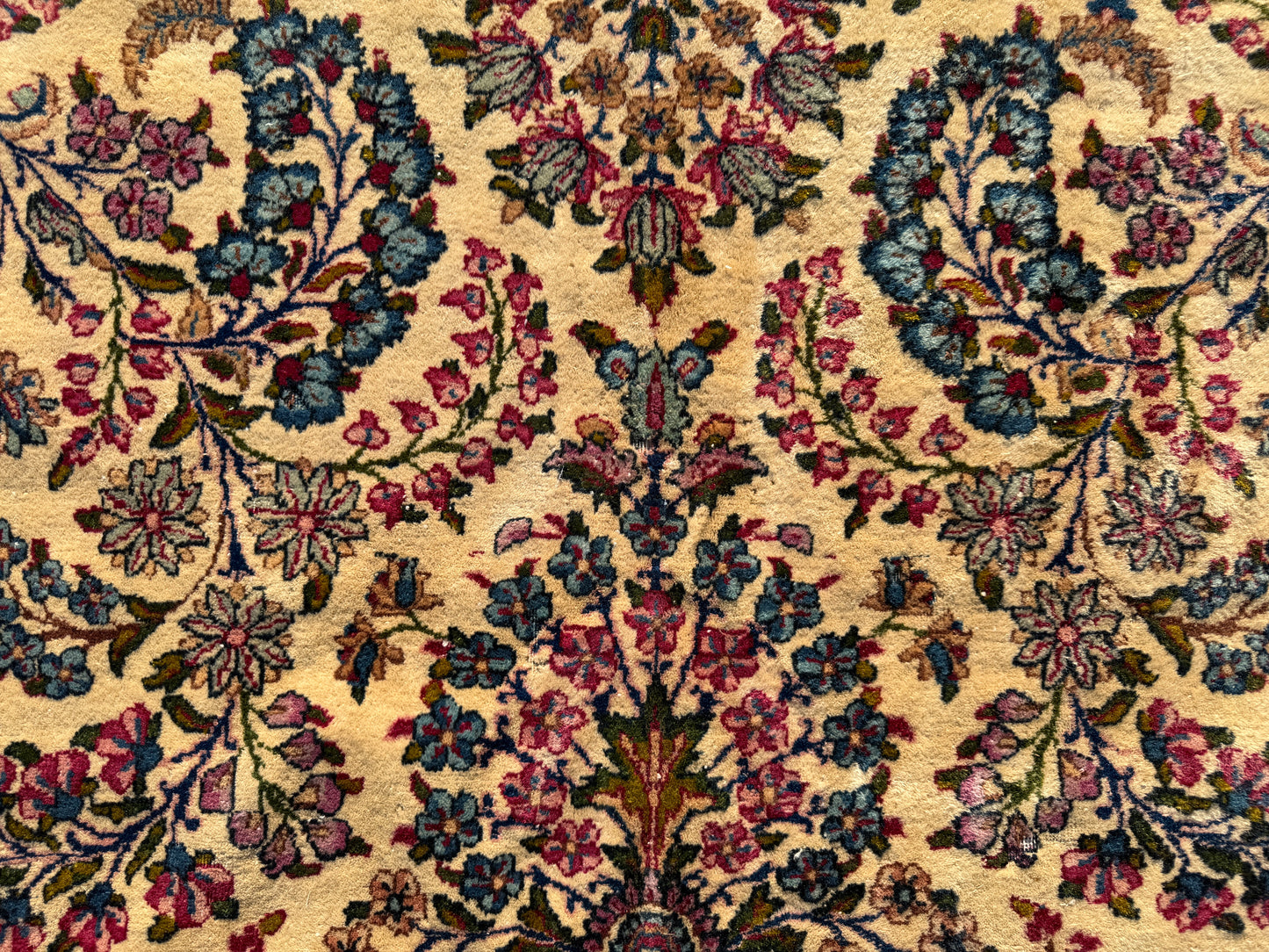 9’10”x17’6” Antique Hand-Knotted Lavar Kerman Persian Area Rug