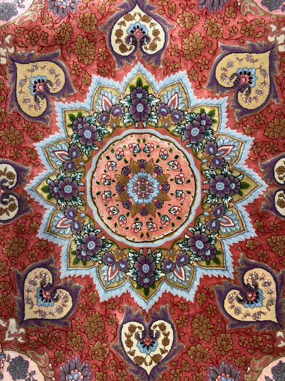 13’x19’10” Very Fine Hand-Knotted 80 Raj Persian Tabriz Rug - Signed