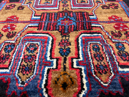 5'3"x 8'1" Vintage Hand-Knotted Wool Nahavand Persian Rug 5x8 Handmade Carpet