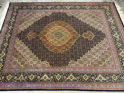 Hand-Knotted Persian Tabriz Mahi Rug - 4'10"x6'4"