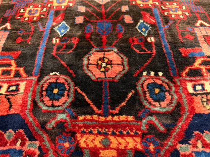 5’6”x8’6” Vintage Hand-Knotted Wool Nahavand Persian Rug 5x8 Handmade Tribal Carpet