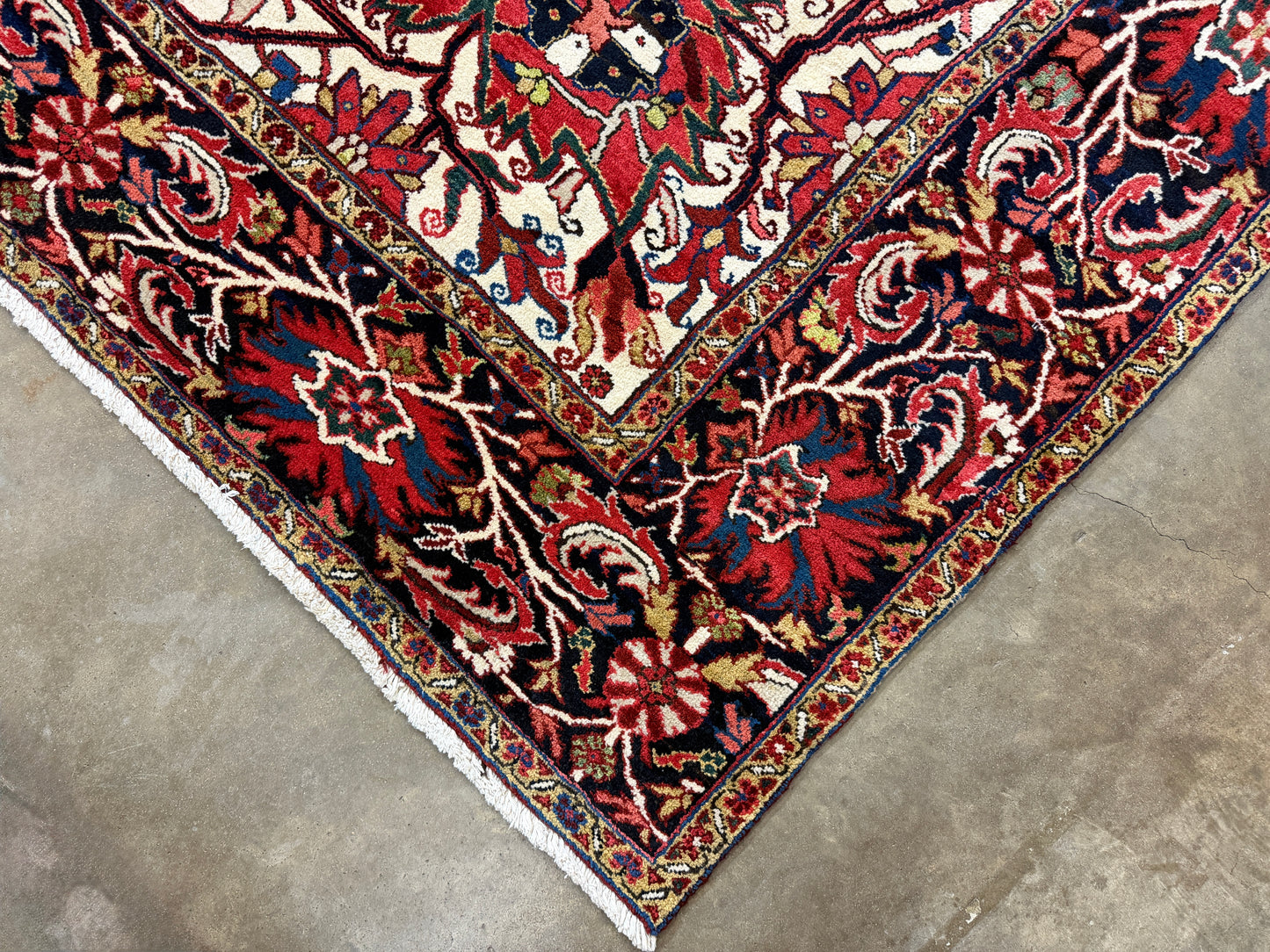 Hand-Knotted Persian Heriz Rug - 10’1”x12’2”