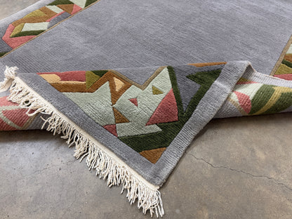 Hand-Knotted Contemporary Runner - 3’11”x9’8”