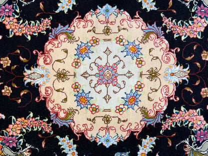 Hand-Knotted 60 Raj Persian Tabriz Rug - 6’7”x9’6”