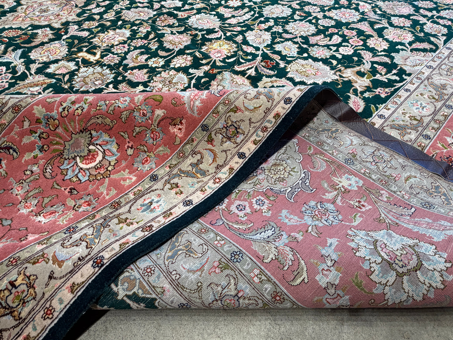Hand-Knotted 70 Raj Persian Tabriz Rug - 11’6”x16’7”