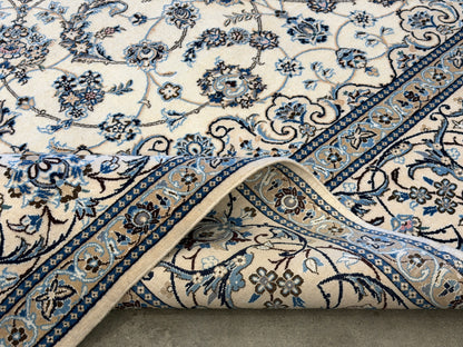 10’x10’ Hand-Knotted Persian Nain Area Rug