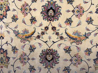 9’9”x13’4” Very Fine Hand-Knotted Persian Tabriz 80 Raj Signed Area Rug