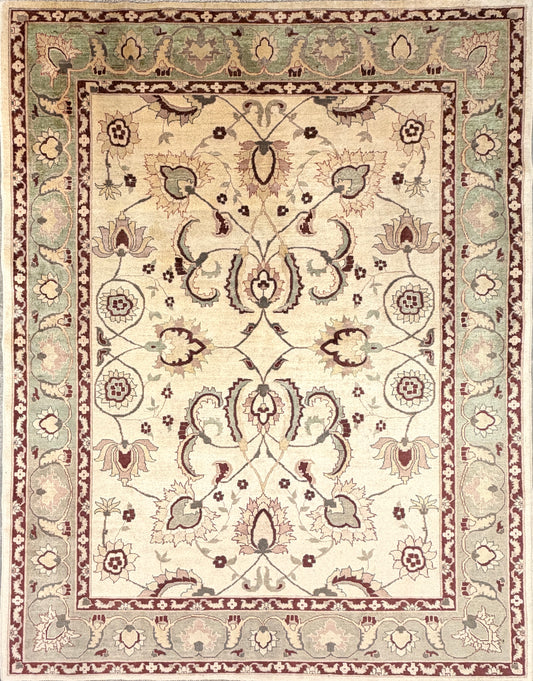 Hand-Knotted Agra Rug - 7'1"x9'1"