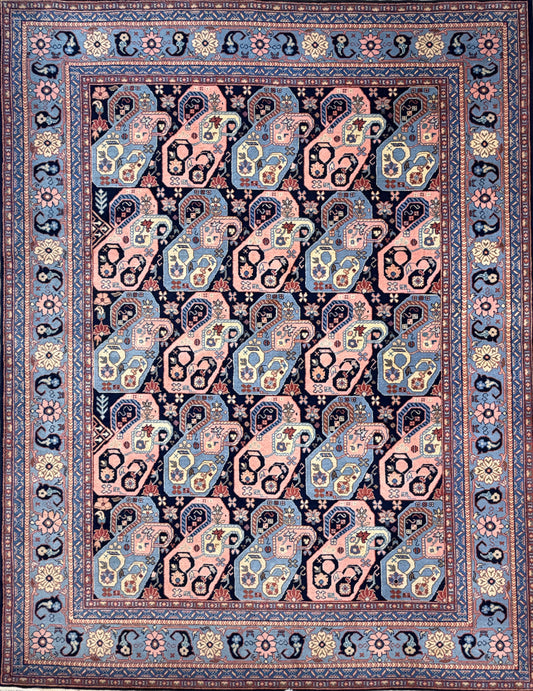 7’10”x10’2” Hand-Knotted Fine Romanian Area Rug