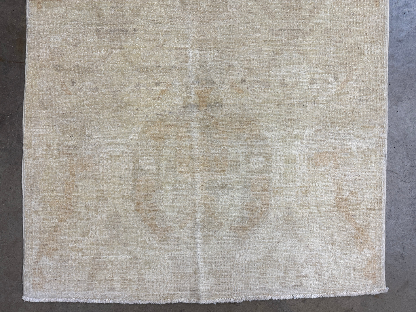 2’9”x13’6” Hand-Knotted Wool Abstract Runner 2x13 Handmade Beige Rug