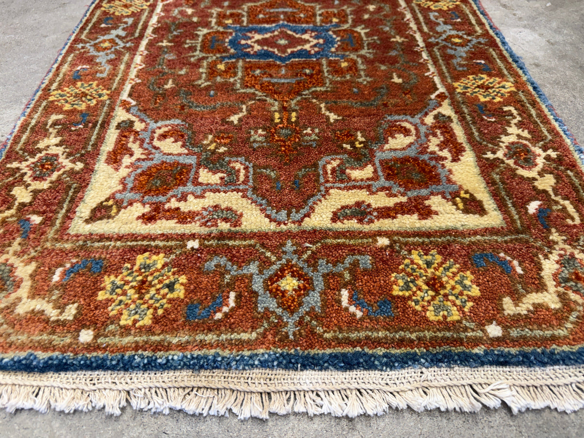 Hand-Knotted IndoHeriz Rug - 2’x3’