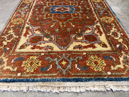 Hand-Knotted IndoHeriz Rug - 2’x3’