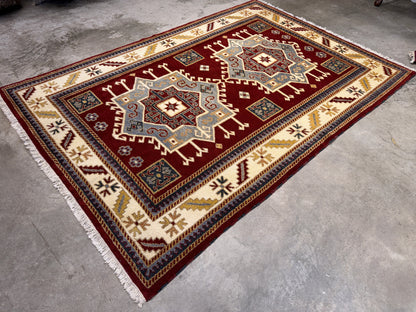 Hand-Knotted Kazak Rug - 5’7”x8’2”