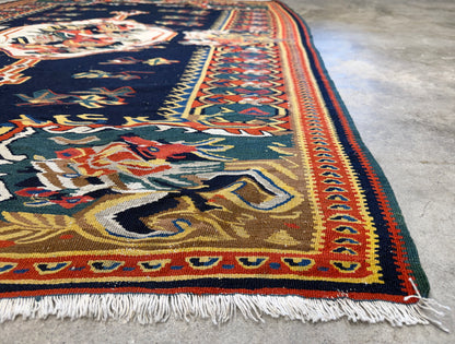 Antique Hand-Knotted Persian Senneh Rug - 4’6”x6’8”