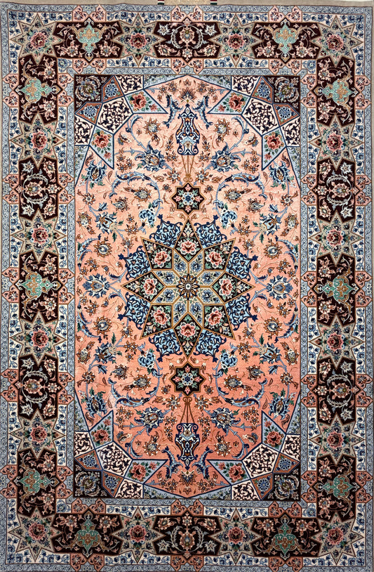 Hand-Knotted Persian Isfahan Rug - Signed Asachi - 5’x7’8”