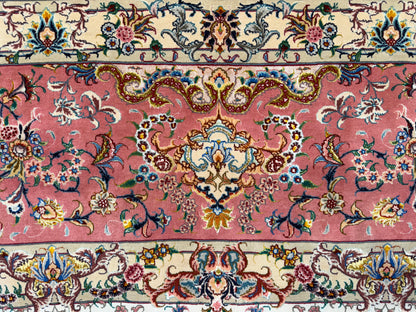 9’11”x13’6” Hand-Knotted 70 Raj Persian Tabriz Rug - Signed Aghajani