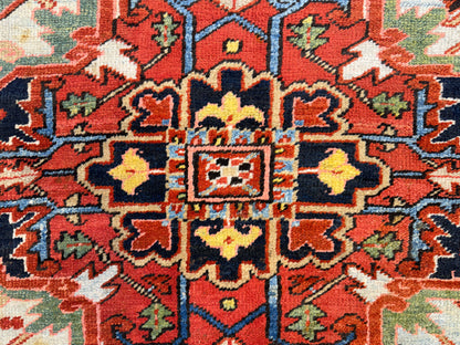 Hand-Knotted Persian Heriz Serapi Rug - 8’1”x10’5”