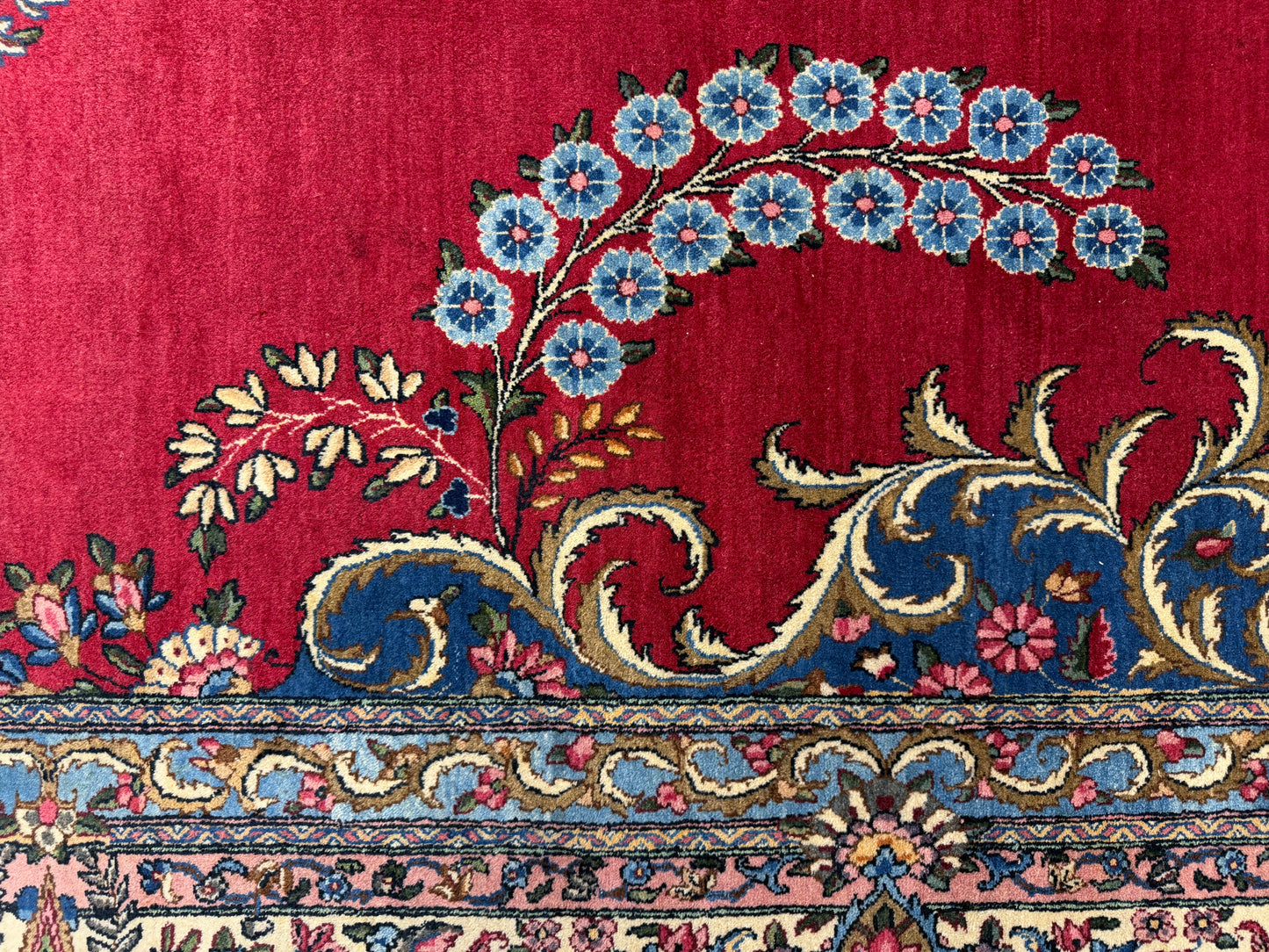 9’11”x15’4” Antique Hand-Knotted Persian Ravar Kerman Area Rug