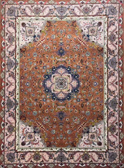 Hand-Knotted 60 Raj Persian Tabriz Rug - Signed Alizadeh - 9’7”x13’4”