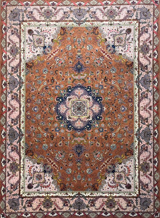 Hand-Knotted 60 Raj Persian Tabriz Rug - Signed Alizadeh - 9’7”x13’4”