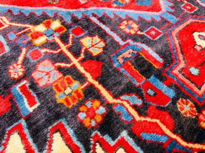 Hand-Knotted Persian Hamadan Rug - 5'8"x10'11"