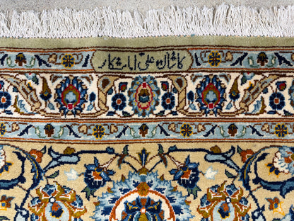 Hand-Knotted Persian Kashan Rug - Signed - 10’5”x13’10”