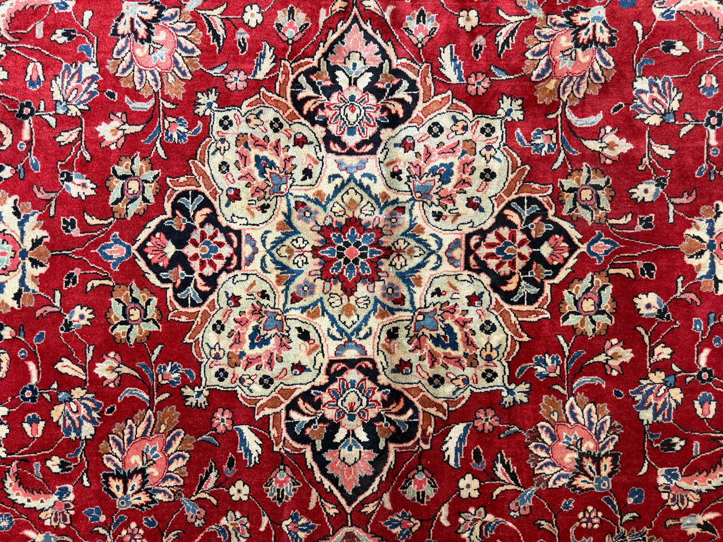 Hand-Knotted Persian Sarouk Rug - 9’6”x12’9”