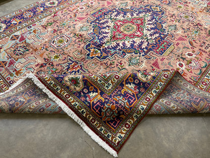 9’8”x13’ Hand-Knotted Persian Tabriz Area Rug