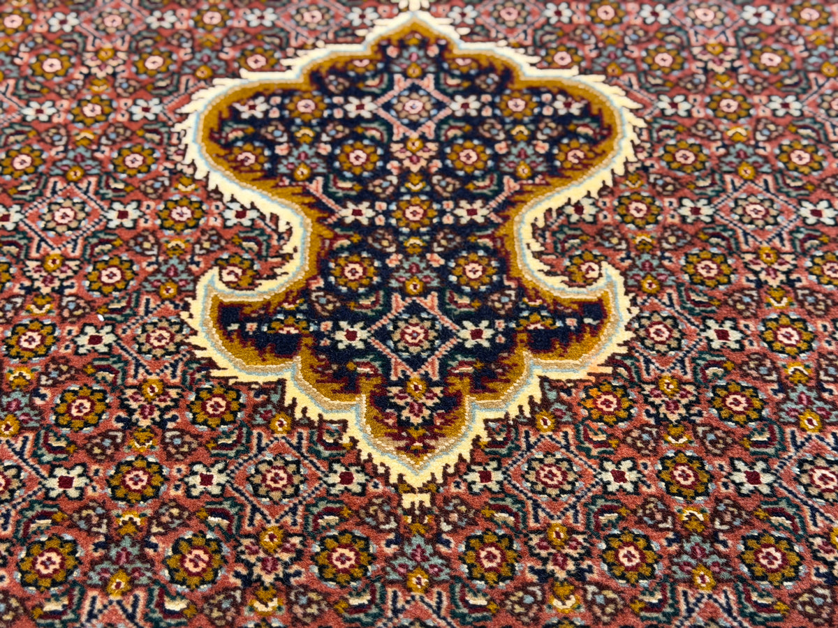 Hand-Knotted Persian Tabriz Mahi Rug - 6'8"x10'1"