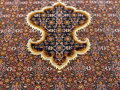 Hand-Knotted Persian Tabriz Mahi Rug - 6'8"x10'1"