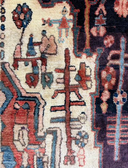 Hand-Knotted Persian Nahavand Rug - 5’7”x10’10”