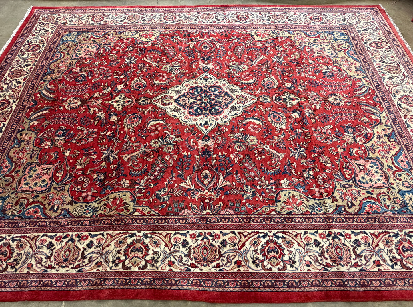 Hand-Knotted Persian Sarouk Rug - 10’8”x14’6”