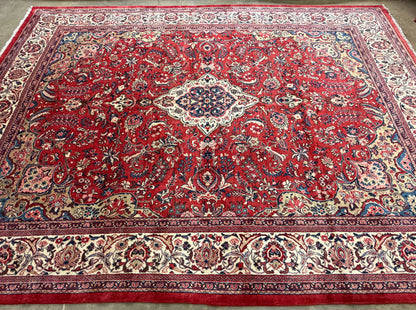 Hand-Knotted Persian Sarouk Rug - 10’8”x14’6”