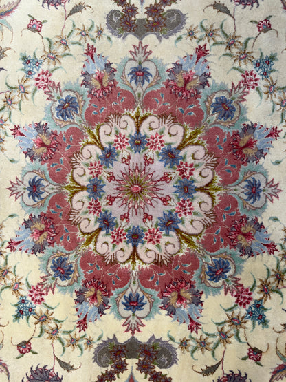 Hand-Knotted Persian Tabriz 60 Raj Rug - 4'11"x7'4"