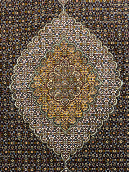 Hand-Knotted Persian Tabriz Mahi Rug - 6'10"x10'5"