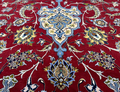 13’x16’10” Hand-Knotted Persian Isfahan Signed Asachi Area Rug