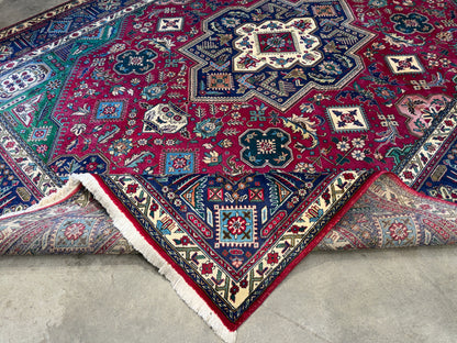 9’11”x13’ Hand-Knotted Persian Tabriz Area Rug