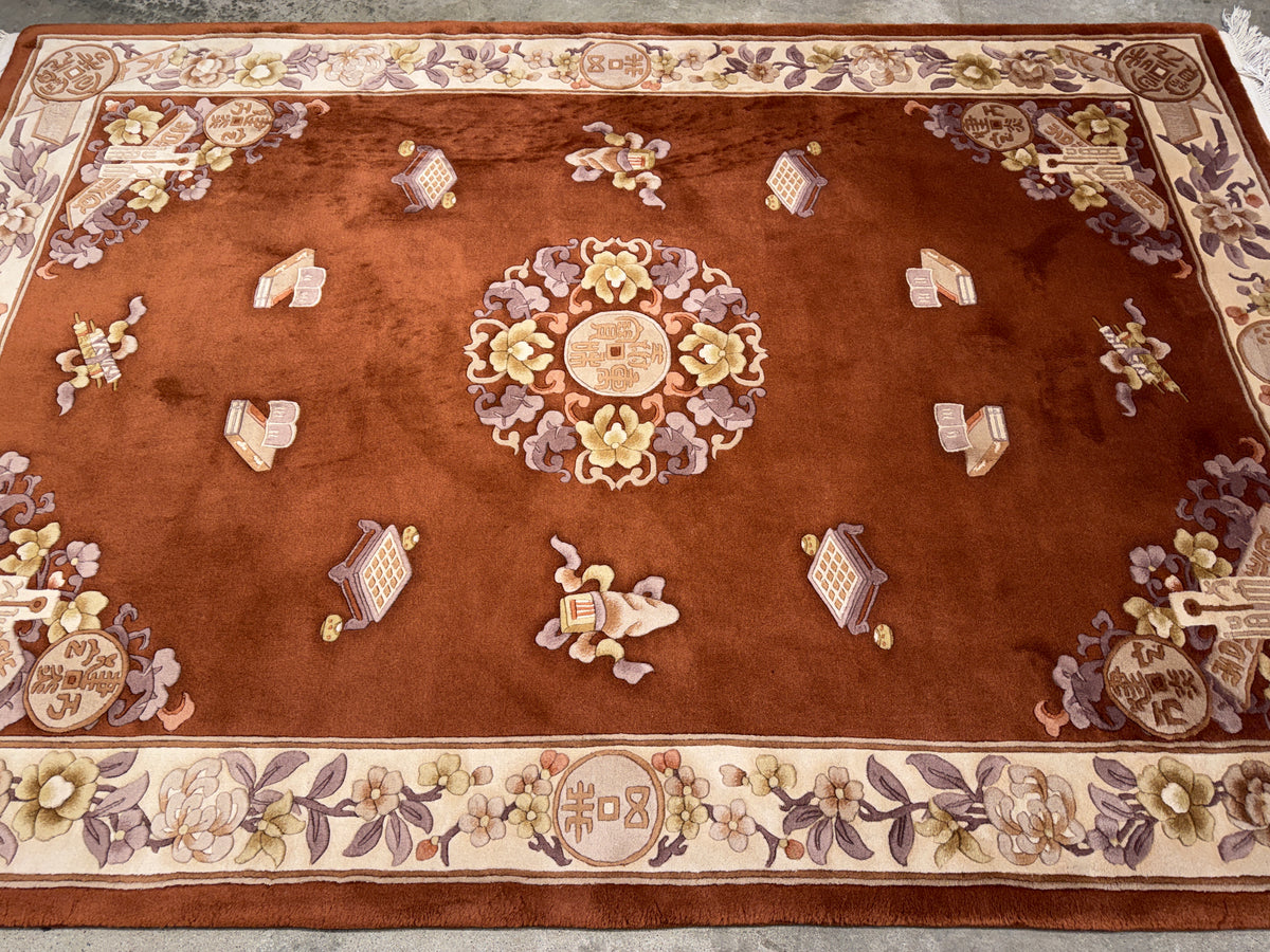 Hand-Knotted Art Deco Rug - 5’6”x8’4”