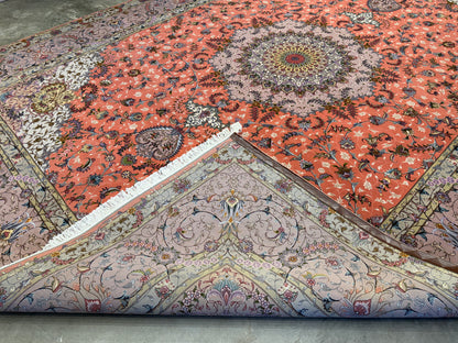 9’11”x13’4” Hand-Knotted 60 Raj Persian Tabriz Rug