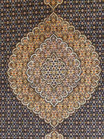 Hand-Knotted Persian Tabriz Mahi Rug - 6'6"x9'9"
