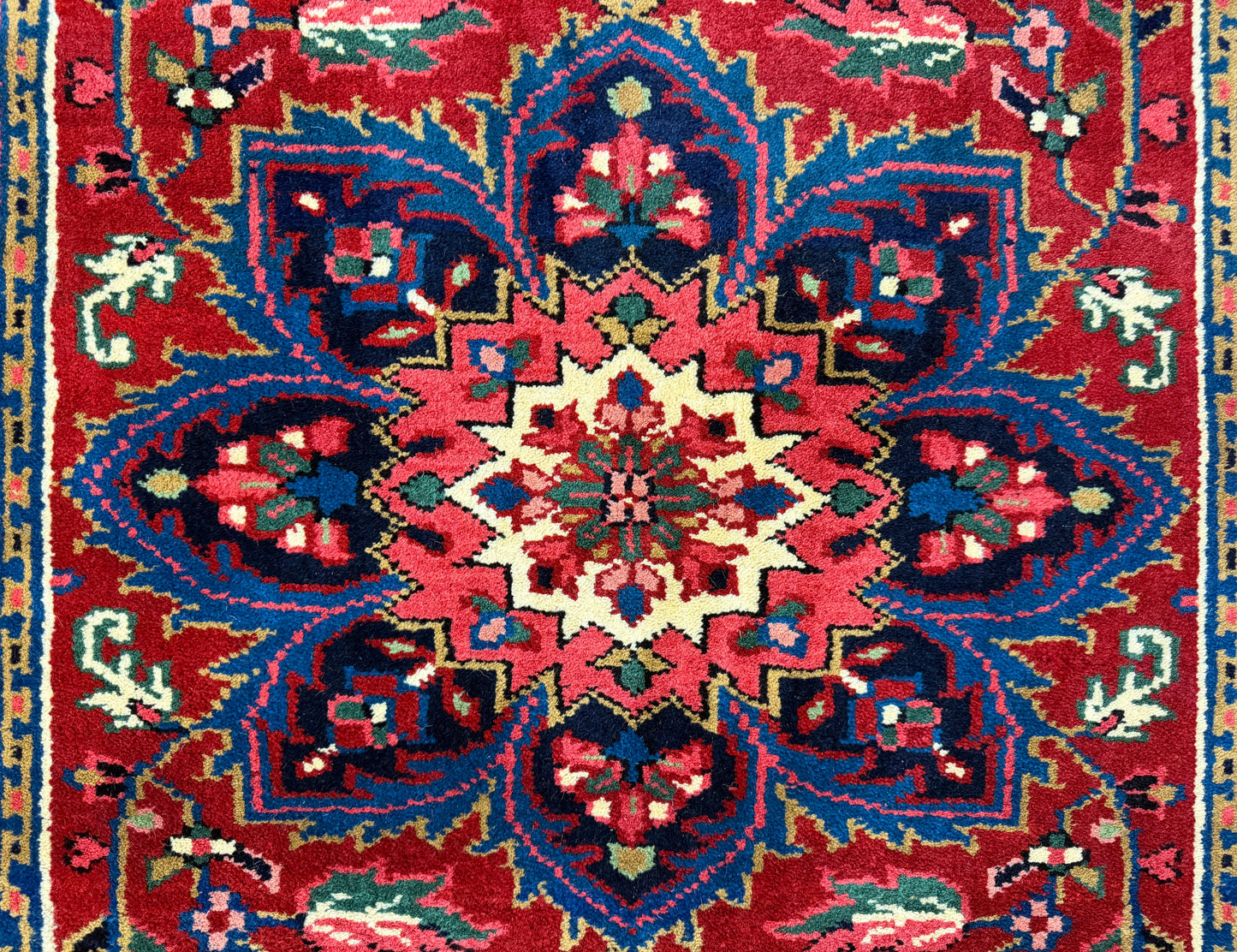 3’x13’ Hand-Knotted Wool Heriz Oriental Runner 3x13 Handmade Red Rug