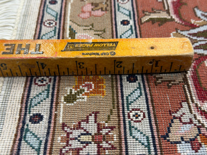 Hand-Knotted 60 Raj Persian Tabriz Rug - 6'7"x10'1"