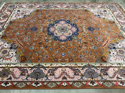 Hand-Knotted 60 Raj Persian Tabriz Rug - Signed Alizadeh - 9’7”x13’4”