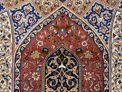Hand-Knotted 60 Raj Persian Tabriz Rug - Dome Design - 10’x13’4”