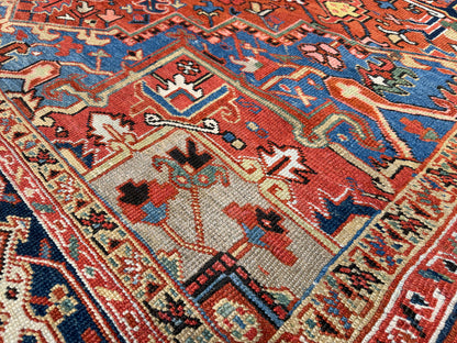 Hand-Knotted Persian Heriz Serapi Rug - 8’1”x10’5”