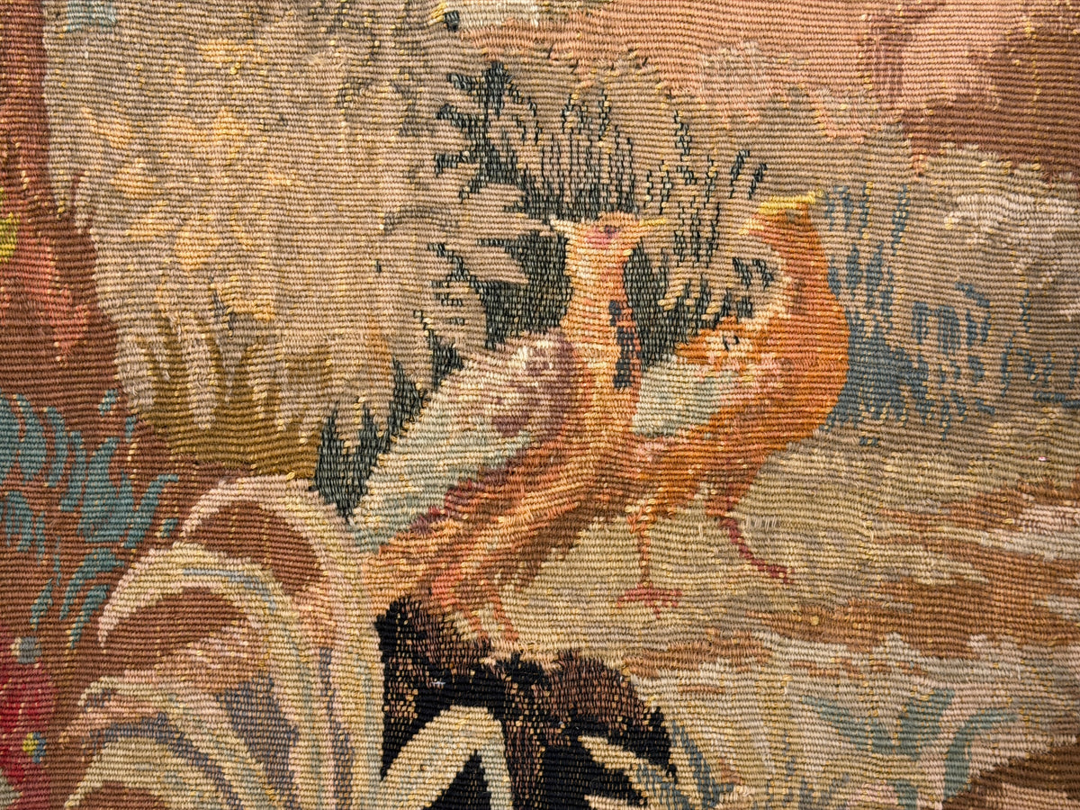 Antique Handmade French Tapestry - 4'4”x6'11”